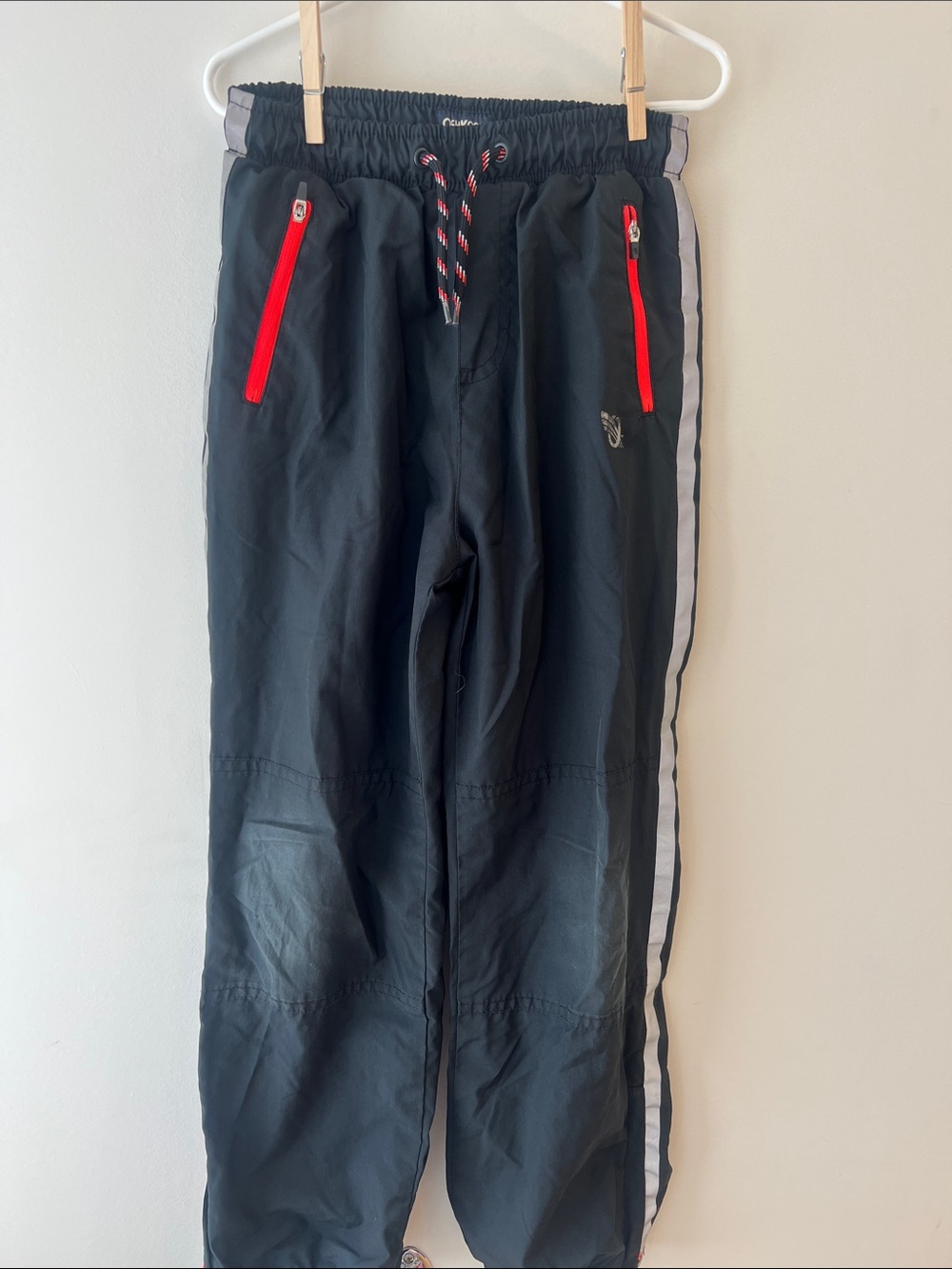 OshKosh B'gosh Black Track Pants with Red Zippers